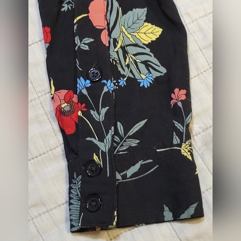 Brooklyn Industries Blouse  Floral Button Down Long Sleeve Top Womens XS - Picture 4 of 9